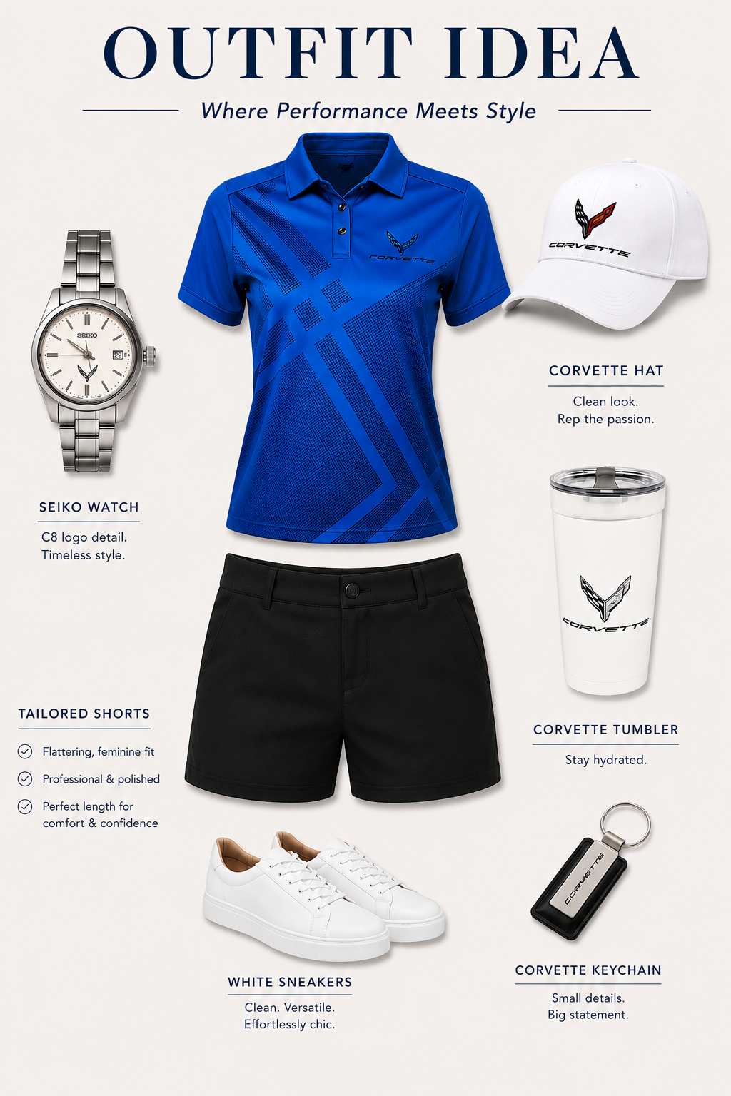 C8 Corvette ladies outfit ideas