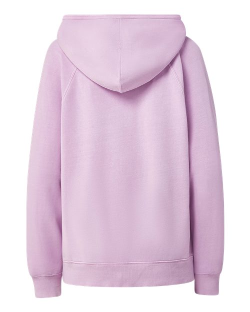 Back view of the pink Carnation sweatshirt for women by Team Lingenfelter, featuring a comfortable hoodie design.