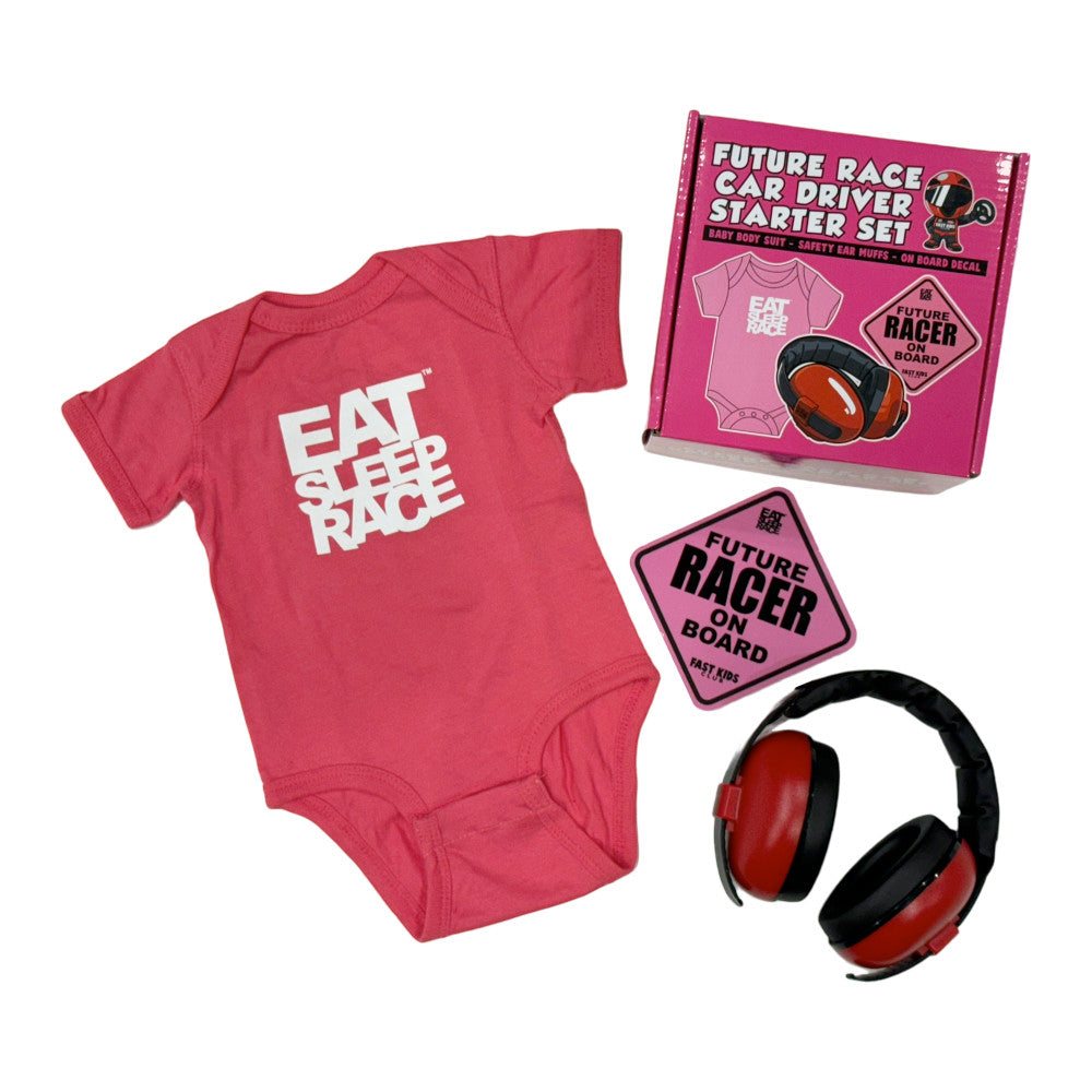 Pink Future Race Car Driver Starter Set by Team Lingenfelter for youth, featuring racing-themed apparel and accessories.