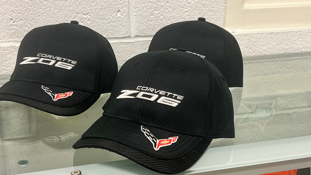 Z06 Corvette Black Hat Winged Logo - hat