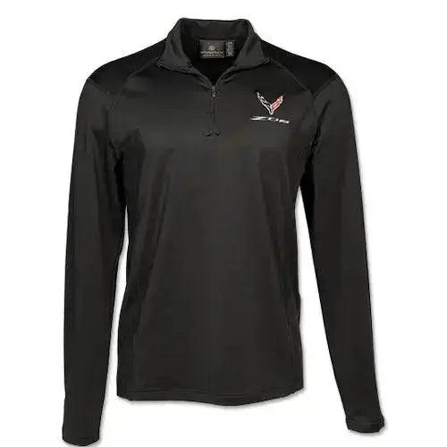 Z06 Corvette Men’s Pullover Quarter Zip Black - Team Lingenfelter