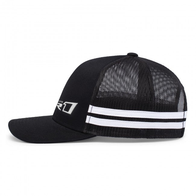 ZR1 Corvette Black Snapback Hat side view
